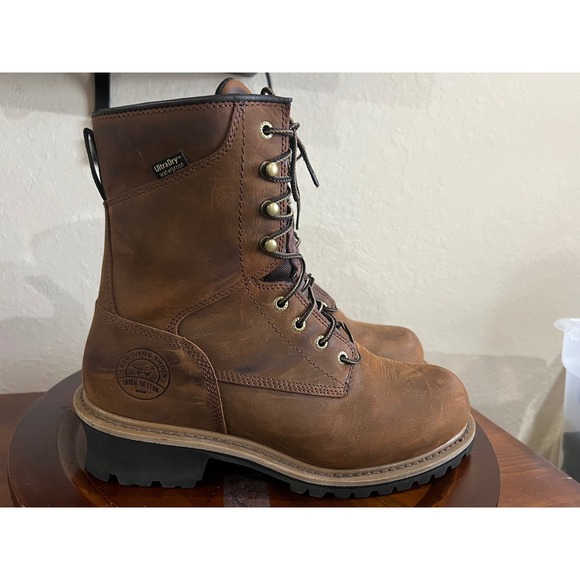 Red Wing Irish Setter Mesabi 8 Logger Leather Waterproof Work Boots Mens 10.5